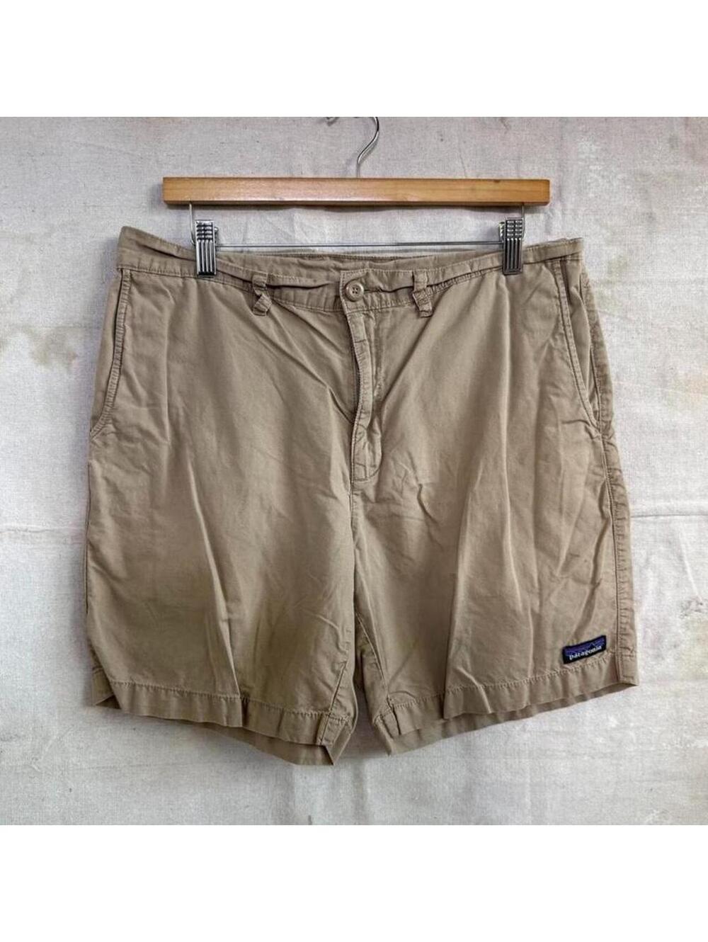 Patagonia Tan Organic Cotton Athletic Outdoors Hiking Shorts Size 32